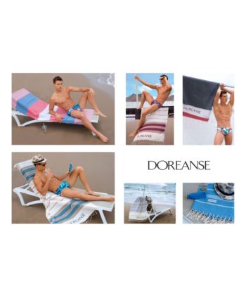 DOREANSE ręcznik sauna plaża basen Blue 00823